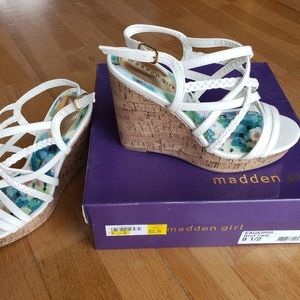 NEW Wedge Heels White 8.5